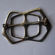 Load image into Gallery viewer, RARE 1960s OLA GORIE Scottish Silver Abstract / Geometric Brooch. Early O.LA Mark
