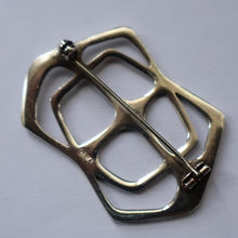 Load image into Gallery viewer, RARE 1960s OLA GORIE Scottish Silver Abstract / Geometric Brooch. Early O.LA Mark
