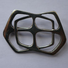 Load image into Gallery viewer, RARE 1960s OLA GORIE Scottish Silver Abstract / Geometric Brooch. Early O.LA Mark
