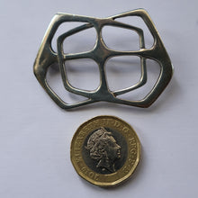 Load image into Gallery viewer, RARE 1960s OLA GORIE Scottish Silver Abstract / Geometric Brooch. Early O.LA Mark
