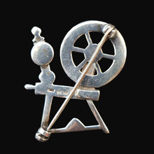 Load image into Gallery viewer, SCOTTISH SILVER Ortak Vintage 1970s Spinning Wheel Brooch. Designed by Malcolm Gray
