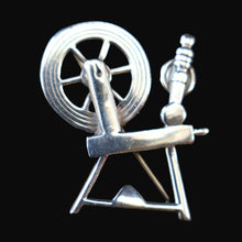 Load image into Gallery viewer, SCOTTISH SILVER Ortak Vintage 1970s Spinning Wheel Brooch. Designed by Malcolm Gray

