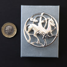 Load image into Gallery viewer, Vintage 1970s Scottish SHETLAND SILVER Zoomorphic Stylised Brooch: Quendale Beast
