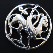 Load image into Gallery viewer, Vintage 1970s Scottish SHETLAND SILVER Zoomorphic Stylised Brooch: Quendale Beast
