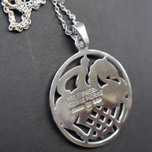 Load image into Gallery viewer, 1970s Vintage Scottish SHETLAND SILVER Zoomorphic Stylised Pendant &amp; Chain: Sleipnir /  Odins Horse

