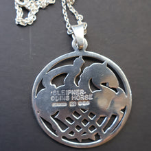 Load image into Gallery viewer, 1970s Vintage Scottish SHETLAND SILVER Zoomorphic Stylised Pendant &amp; Chain: Sleipnir /  Odins Horse

