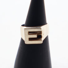 Load image into Gallery viewer, TWO Vintage Child&#39;s Size Silver Rings; One with the Initial &quot;E&quot; and the other (smaller) with an Amethyst.
