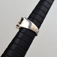 Load image into Gallery viewer, TWO Vintage Child&#39;s Size Silver Rings; One with the Initial &quot;E&quot; and the other (smaller) with an Amethyst.

