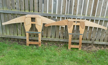 Load image into Gallery viewer, PAIR of Quirky Vintage Wooden Jumper Stretcher Frames with Moveable Limb Sections

