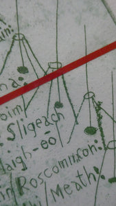 George Wyllie (1921 - 2012). "32 Spires for Hibernia". Etching; Signed and dated 1994