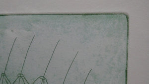 George Wyllie (1921 - 2012). "32 Spires for Hibernia". Etching; Signed and dated 1994