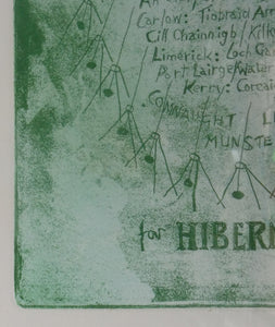 George Wyllie (1921 - 2012). "32 Spires for Hibernia". Etching; Signed and dated 1994