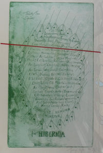 George Wyllie (1921 - 2012). "32 Spires for Hibernia". Etching; Signed and dated 1994