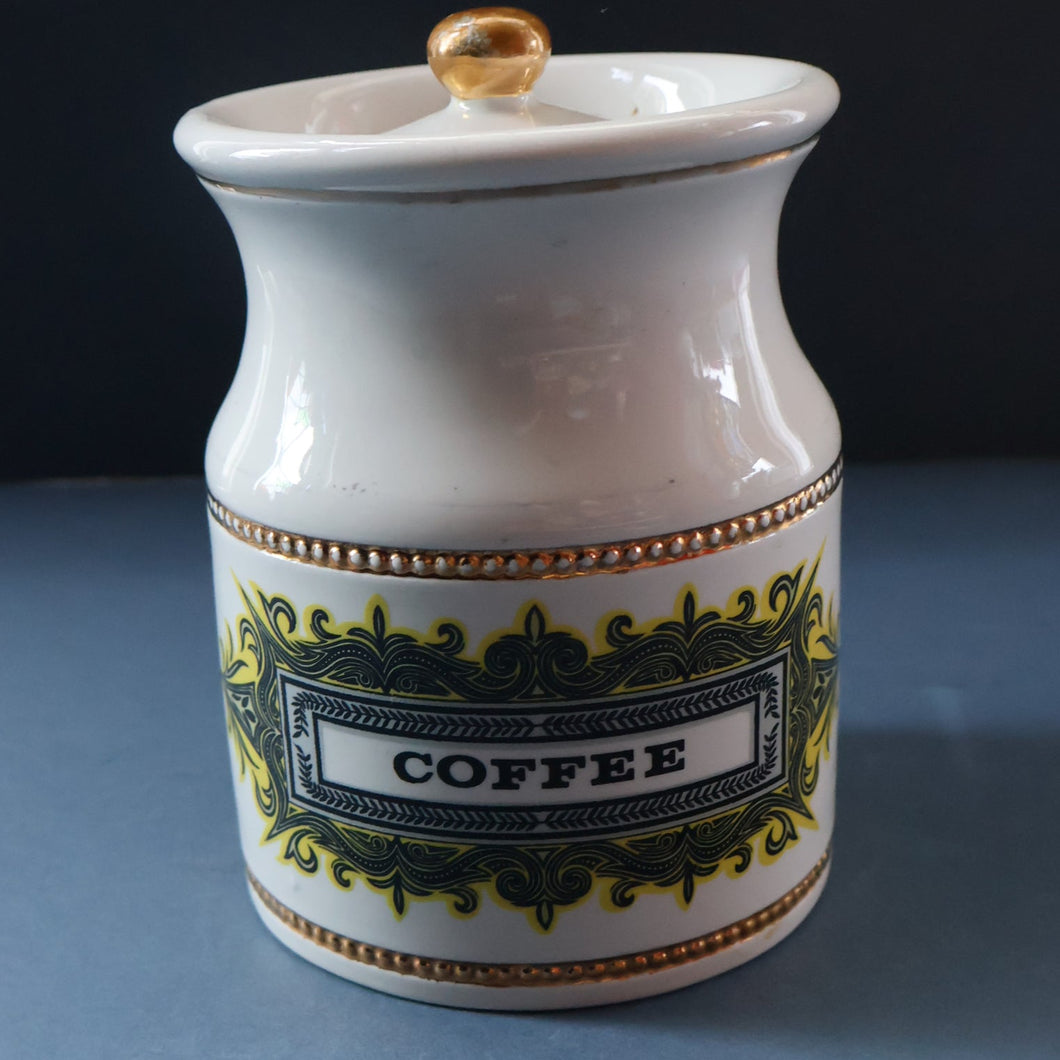 SCOTTISH POTTERY: Large Robert Stewart, Glasgow. Coffee Storage Jar or Canister. Good Condition