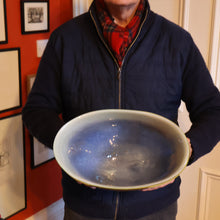 Load image into Gallery viewer, Contemporary Design. Large Stylish Lithuanian Hand-Blown Art Glass Vase Multi-Coloured with Cased Glass Interior
