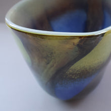 Load image into Gallery viewer, Contemporary Design. Large Stylish Lithuanian Hand-Blown Art Glass Vase Multi-Coloured with Cased Glass Interior
