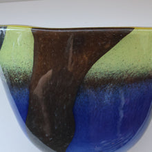 Load image into Gallery viewer, Contemporary Design. Large Stylish Lithuanian Hand-Blown Art Glass Vase Multi-Coloured with Cased Glass Interior
