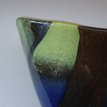 Load image into Gallery viewer, Contemporary Design. Large Stylish Lithuanian Hand-Blown Art Glass Vase Multi-Coloured with Cased Glass Interior
