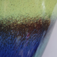 Load image into Gallery viewer, Contemporary Design. Large Stylish Lithuanian Hand-Blown Art Glass Vase Multi-Coloured with Cased Glass Interior
