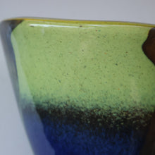 Load image into Gallery viewer, Contemporary Design. Large Stylish Lithuanian Hand-Blown Art Glass Vase Multi-Coloured with Cased Glass Interior
