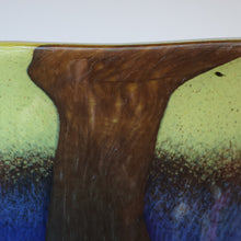 Load image into Gallery viewer, Contemporary Design. Large Stylish Lithuanian Hand-Blown Art Glass Vase Multi-Coloured with Cased Glass Interior
