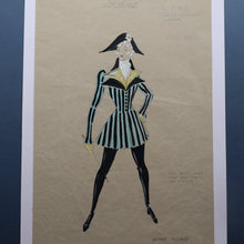 Load image into Gallery viewer, 1950s Costume Study. Watercolour and Pencil Drawing by Anthony Holland (1912 - 2001) for "Goldilocks and the Three Bears"
