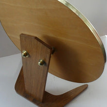 Load image into Gallery viewer, LARGE Rare 1960s Vintage G-Plan Style Desktop Teak Swivel Vanity Mirror
