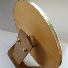 Load image into Gallery viewer, LARGE Rare 1960s Vintage G-Plan Style Desktop Teak Swivel Vanity Mirror
