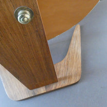 Load image into Gallery viewer, LARGE Rare 1960s Vintage G-Plan Style Desktop Teak Swivel Vanity Mirror
