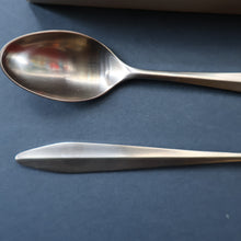 Load image into Gallery viewer, Vintage 1950s NORWEGIAN Norstaal INKA Brushed Stainless Steel Cutlery. 6 Teaspoons
