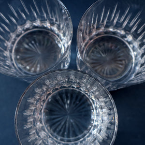 SIX LARGE: Vintage GLENEAGLES Edinburgh Crystal Double Old Fashioned Tumblers. Height: 3 5/48 inches (12 oz)