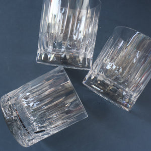 SIX LARGE: Vintage GLENEAGLES Edinburgh Crystal Double Old Fashioned Tumblers. Height: 3 5/48 inches (12 oz)