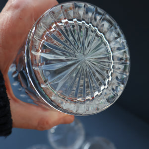 SIX LARGE: Vintage GLENEAGLES Edinburgh Crystal Double Old Fashioned Tumblers. Height: 3 5/48 inches (12 oz)