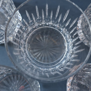 SIX LARGE: Vintage GLENEAGLES Edinburgh Crystal Double Old Fashioned Tumblers. Height: 3 5/48 inches (12 oz)