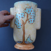 Load image into Gallery viewer, Stunning 1930s Art Deco Design Vase by CROWN DEVON with Abstract Tree Patterns
