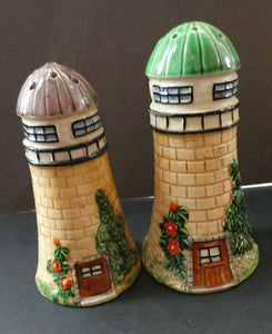 1920s Maruhon Japanese Ceramics Pair of Lighthouses in Form of Lighthouses