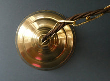 Load image into Gallery viewer, Early 20th Century Continental ART NOUVEAU / JUGENDSTIL Glass Hanging Light with Brass Fittings
