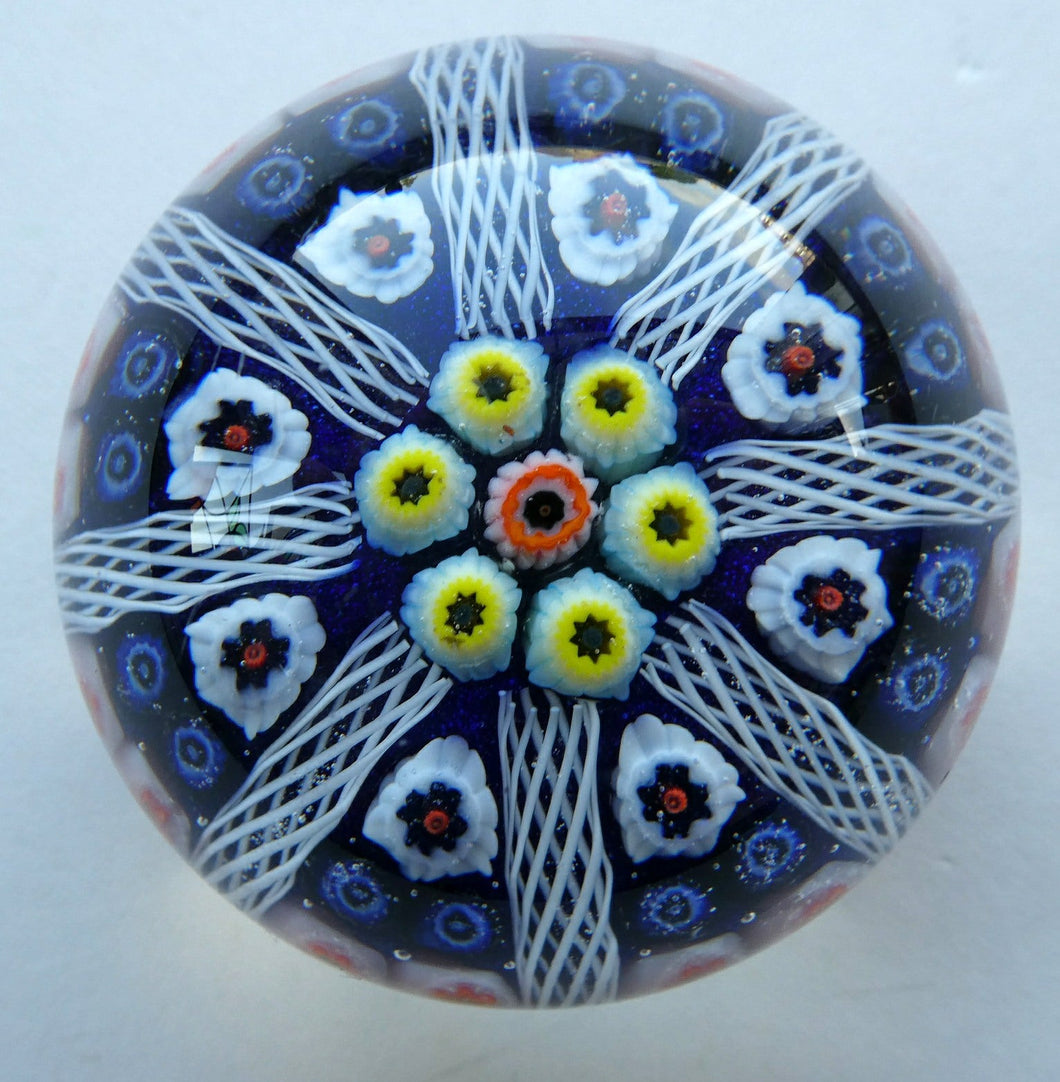 1950s Vasart Scottish Millefiori Paperweight Vasart Glass