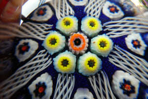 1950s Vasart Scottish Millefiori Paperweight Vasart Glass