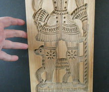 Load image into Gallery viewer, LARGE Vintage Hand Carved Dutch Wooden Gingerbread Mould or Speculoos
