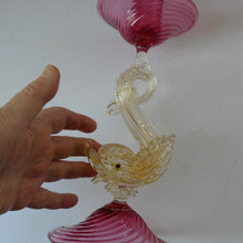 Load image into Gallery viewer, Vintage 1950s 1960s Seguso Salviati Dolphin Glass Candlestick
