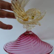 Load image into Gallery viewer, Vintage 1950s 1960s Seguso Salviati Dolphin Glass Candlestick
