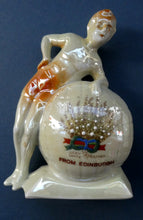 Load image into Gallery viewer, 1920s GERMAN Souvenirs. PAIR of Bathing Belles Lucky White Heather Ware Figurines EDINBURGH Location
