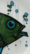 Load image into Gallery viewer, 1970&#39;s AQUARIUS Oval Plate. WASHINGTON POTTERY. Quirky Green Fish
