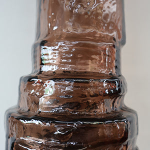 1960s WHITEFRIARS Cinnamon "HOOPED" Vase by Geoffrey Baxter; 11 1/2 inches in height 