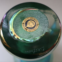 Load image into Gallery viewer, JOHN DITCHFIELD GLASFORM Tall Green Goblet Shaped Vase with Lustres and Feathered Swirls

