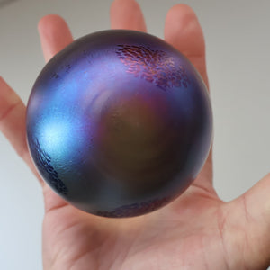 Fine GLASFORM Paperweight by John Ditchfield with Iridescent Finish and Landscape Imagery