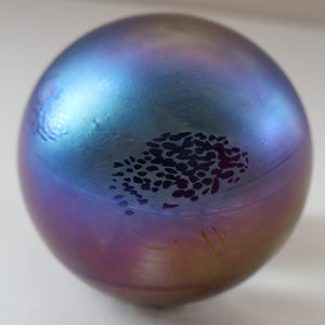 Fine GLASFORM Paperweight by John Ditchfield with Iridescent Finish and Landscape Imagery