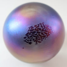 Load image into Gallery viewer, Fine GLASFORM Paperweight by John Ditchfield with Iridescent Finish and Landscape Imagery
