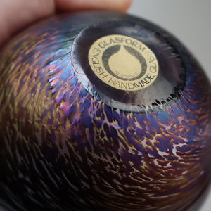 Fine GLASFORM Paperweight by John Ditchfield with Iridescent Finish and Landscape Imagery